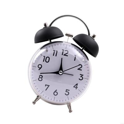 62KD Analogowy Budzik Podwójny Alarm Cicha Praca Duży z Lampką Nocną