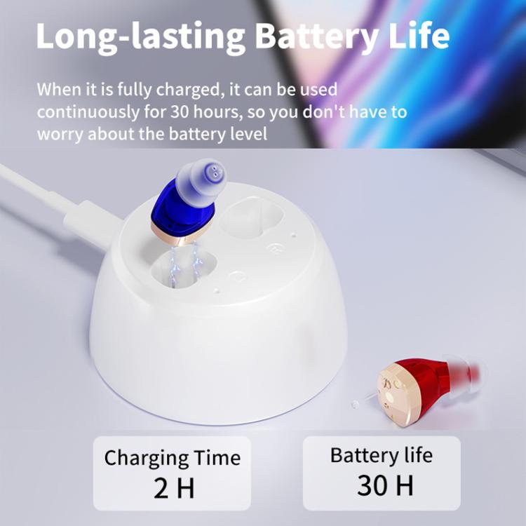 Portable Mini CIC Hearing Aid Invisible Rechargeable Sound Amplifier Collector