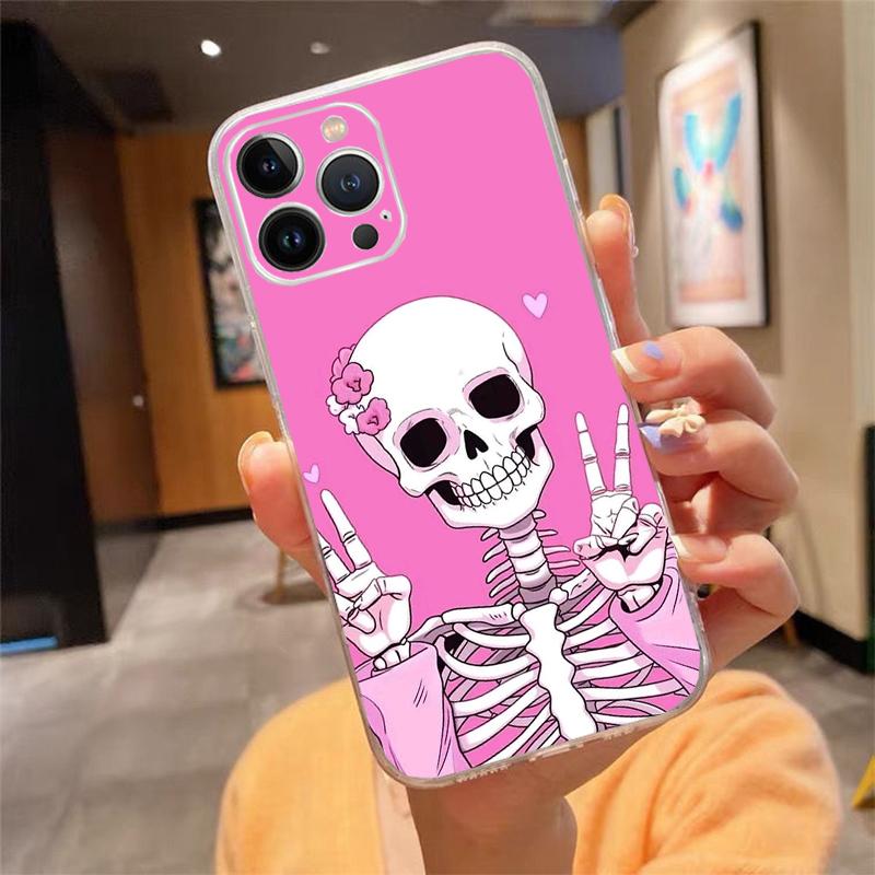 Skeleton Phone Case For iPhone 17 Pro Max Air 17 16 15 14 13 Pro Max 15 16 Pro 15Plus
