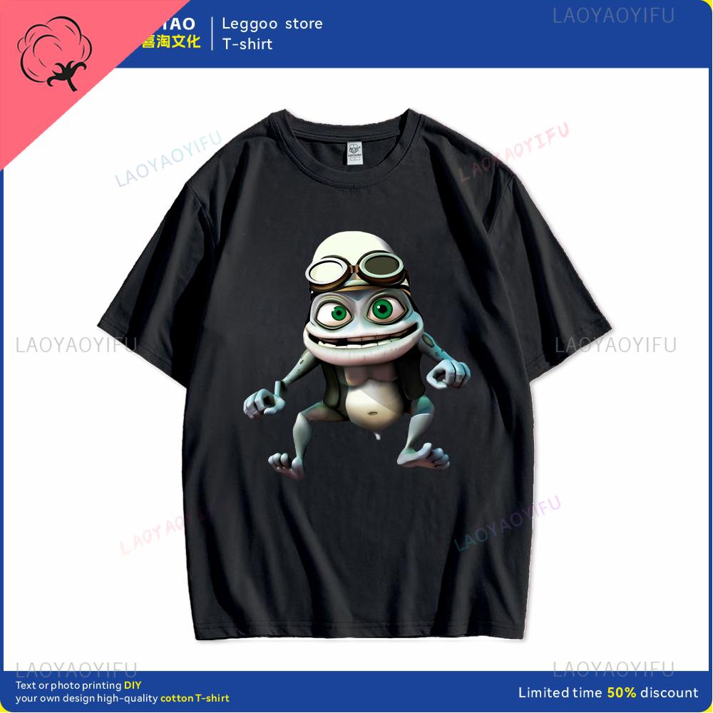 Crazy Frog T Shirt Crazy Frog TShirt Cotton Graphic Tee Shirt Short Sleeves Casual Men Cute Tshirt Hip Hop Harajuku Streetwear