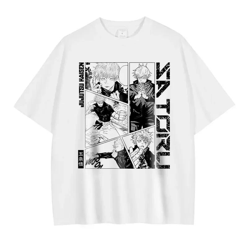 Anime J-Jujutsu K-Kaisen T Shirts Vintage Washed CHOSO T-shirt Oversized Streetwear Fushiguro Toji Gojo Short Sleeve Tops Tees
