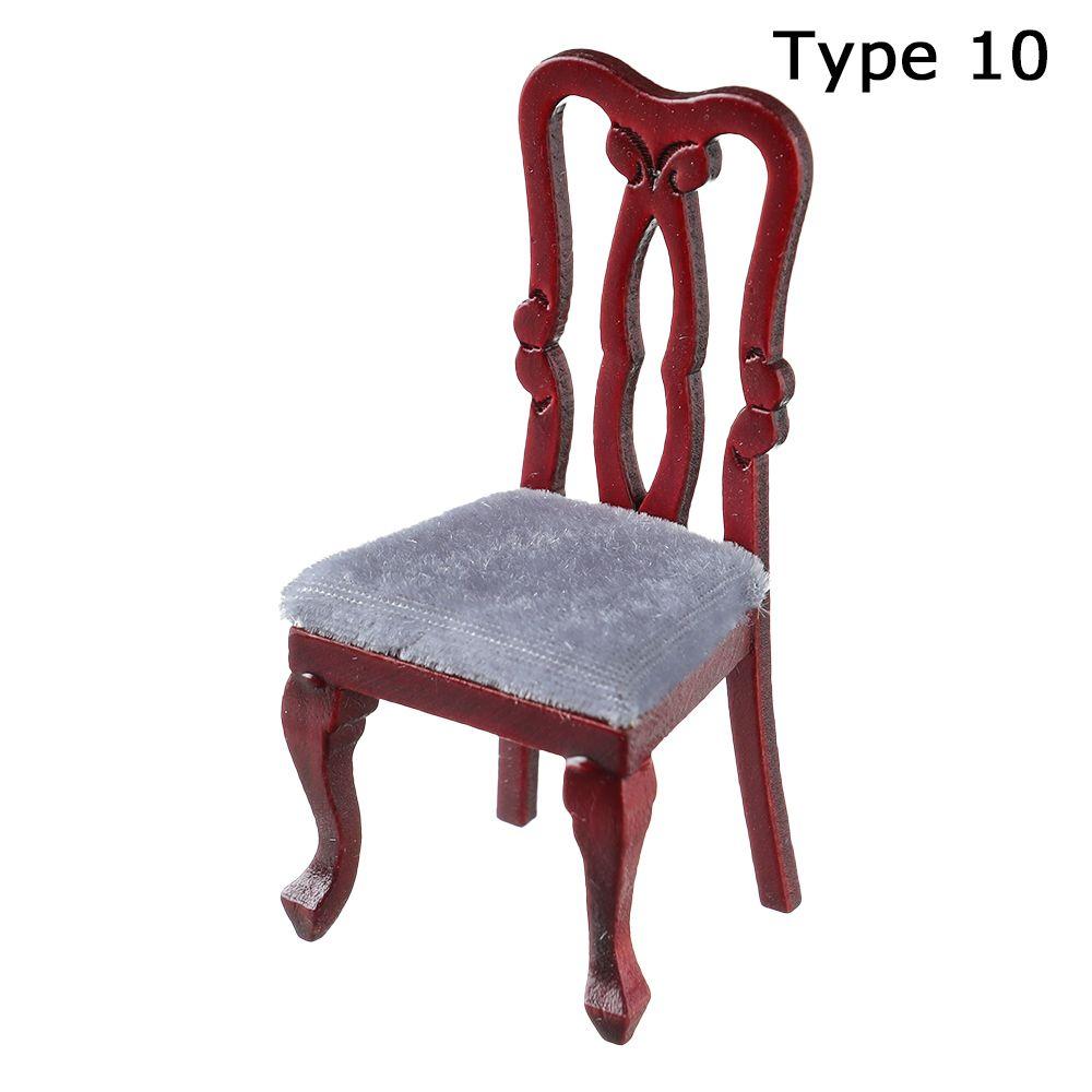 Model Playing House Dollhouse Furniture Miniature Chair Sofa Doll House Accessories Wood Mini Stool