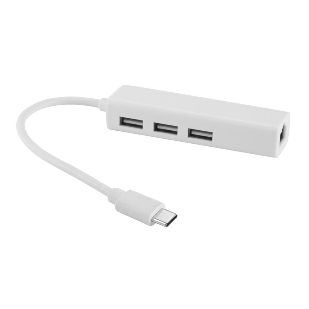 USB-C USB 3.1 Type C To USB RJ45 Ethernet Lan Adapter Hub Cable for PC