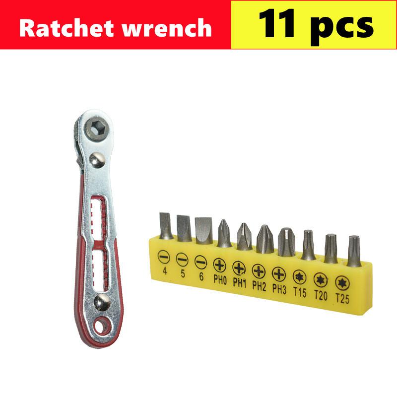 Bidirektionale Knarre 1/4 Zoll Sechskantgriff Multifunktionale Mini-Bit-Steckschlüssel