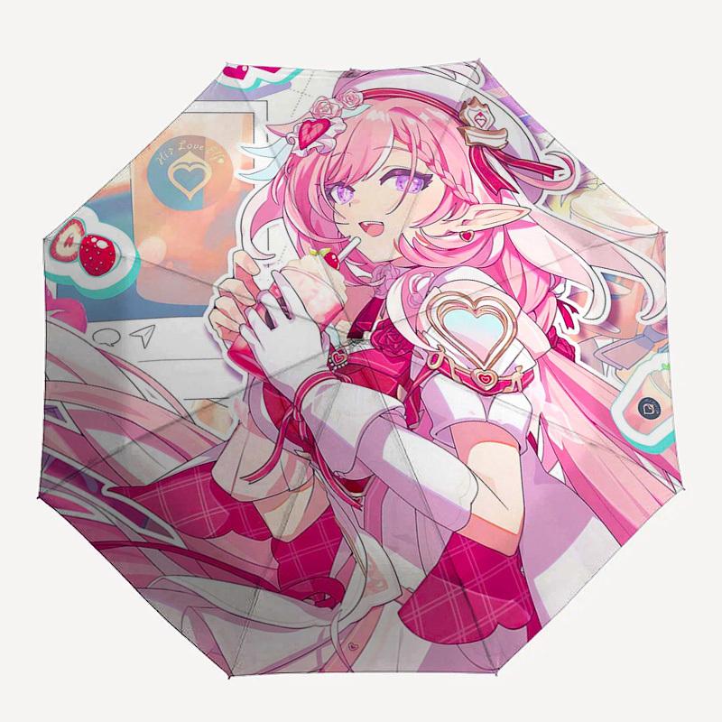 1pc Love Live! Outdoor Umbrella - Automatic Opening and Closing Umbrella, Convenient Three-Fold Design, 8-Rib Iron Frame, Suitable for Fans, Trav