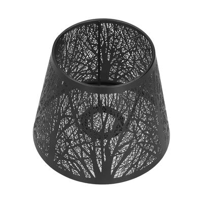 Wrought Iron Lampshade Carved Forest Tree Shaped E27 Mini Lamp Shade for Table Lamp Bedroom Bedside