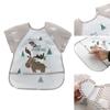 0-3Y Baby Burp Clothes Waterproof Eating Smock Infant Toddler Baby Cartoon Sleeveless Art Apron Animal Smock Soft Baby Bib