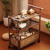 Pre-Owned Small Movable Snack Storage Trolley for Living Room or Restaurant