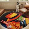 The Masked Green Man Round Rug for Livingroom,Bedroom, Palyroom, Chair Rug, Area rug, Circle Carpet, Large Size Decor Fan Christmas gift