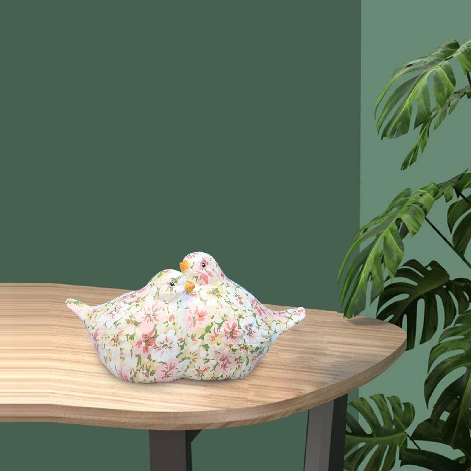 

Bird Statue for Home Decor Accents Bedroom Kitchen Laundry House Apartment Dorm Bar, Decoration Sakura Pattern