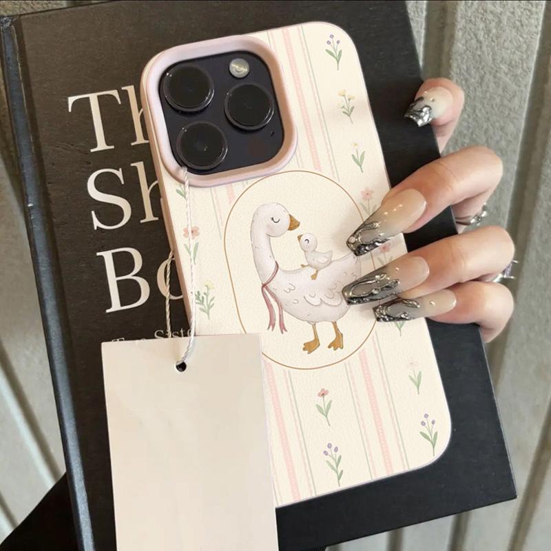 Cute Duck Pattern Phone Case For iPhone 17 Pro Max 17Air Case iPhone 16 15 14 13 12 11 Pro Max 16e X XR XS Shockproof Soft Cover