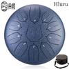 Hluru Glucophone Steel Tongue Drum10 Inch 11 Notes Tank Drum Key Handpan with Carry Bag for Meditation Musical Instrument
