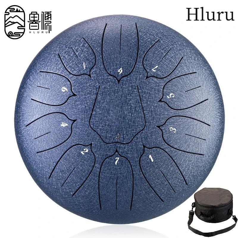 Hluru Glucophone Steel Tongue Drum10 Inch 11 Notes Tank Drum Key Handpan with Carry Bag for Meditation Musical Instrument