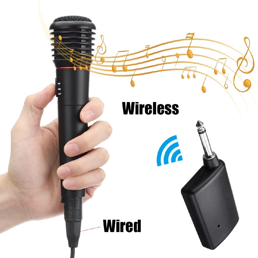 2in1 Professional Wired Wireless Handheld Microphone Mic Dynamic Cordless For KTV Karaoke Party Recording Speaking Stage