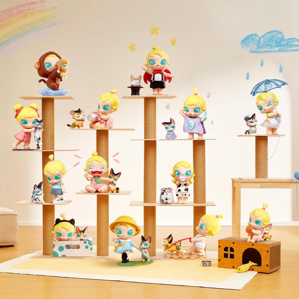 POP MART Baby Molly Baby Tabby Series Pop Mart Gachapon Blind Box Figure Plastic Model Premium Toy PVC Soft Vinyl Original Character Birthday Gift &