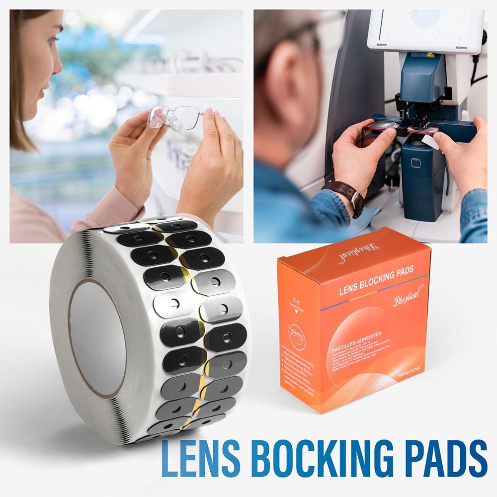1000pcs High Adhesive Anti Slip PC Hydrophobic Lens Blocking Pad Optical Lens Protect Sticker Lens Edger Accessories