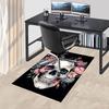 1PC Skull Flowers Carpet Ultra Soft, Thick & Absorbent, Non Slip Machine Washable Mat for Entryway