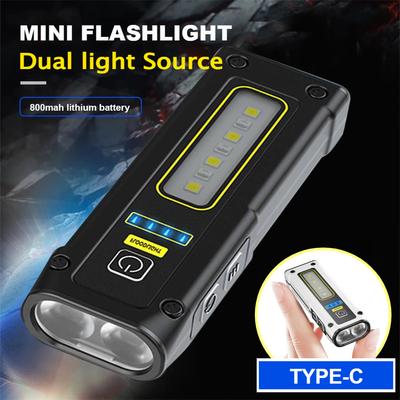 Tragbare Mini-Taschenlampe Hochleistungs-LED USB Wiederaufladbare Taktische Taschenlampe mit starkem Magnet Outdoor Notbeleuchtung Taschenlampe