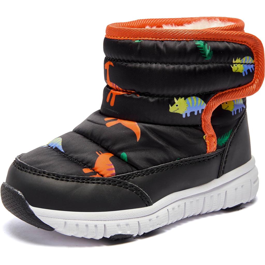 MAYCY Snow Winter Boots for Baby Girls and Snowshoes for Perfect for Snow Play and Winter Boots with Fleece Cold Dinosaur Size 14 Kids' Boots, Boys,
