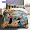 Popeye the Sailor Pattern Bedding Quilt Set  Home Decoration  Gift (1 * duvet cover + 2 * pillowcase  without core)