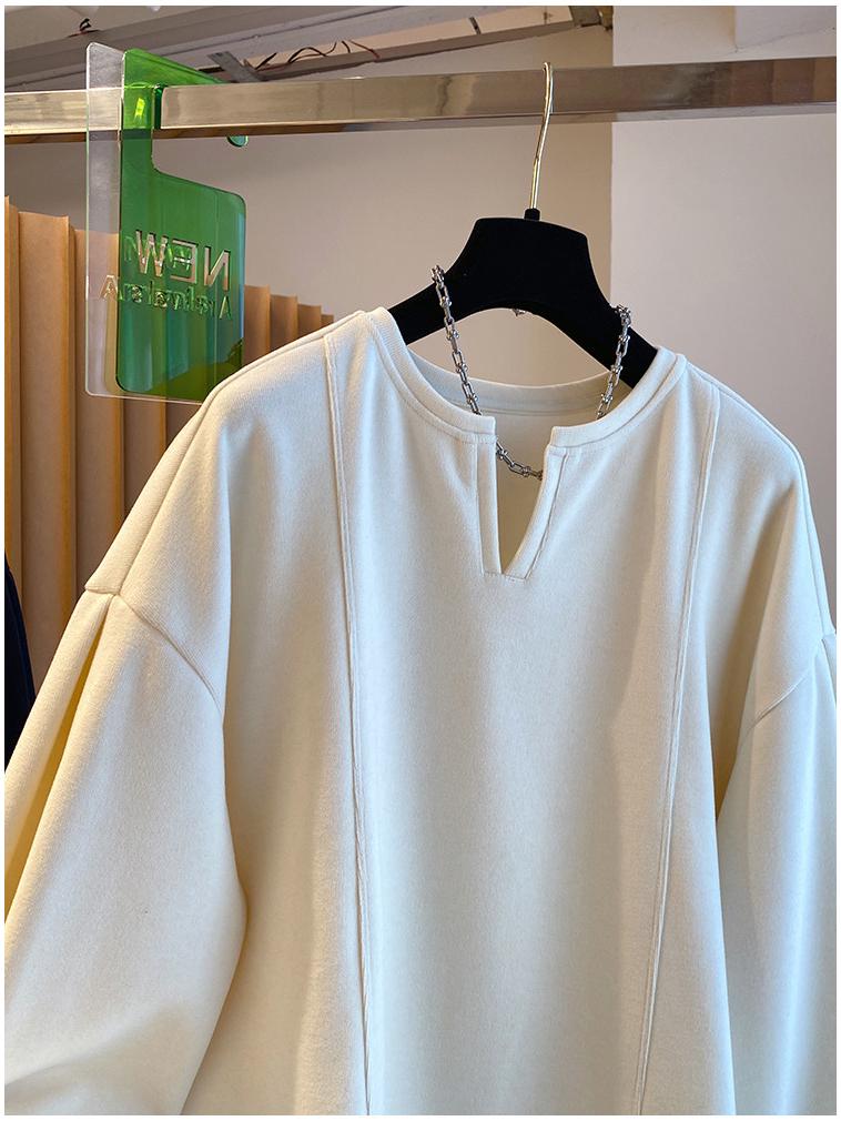 Plus Size 280g German Fleece Hoodie for Women – Autumn/Winter Loose Fit, Solid Color, Brushed, 240 Jin.