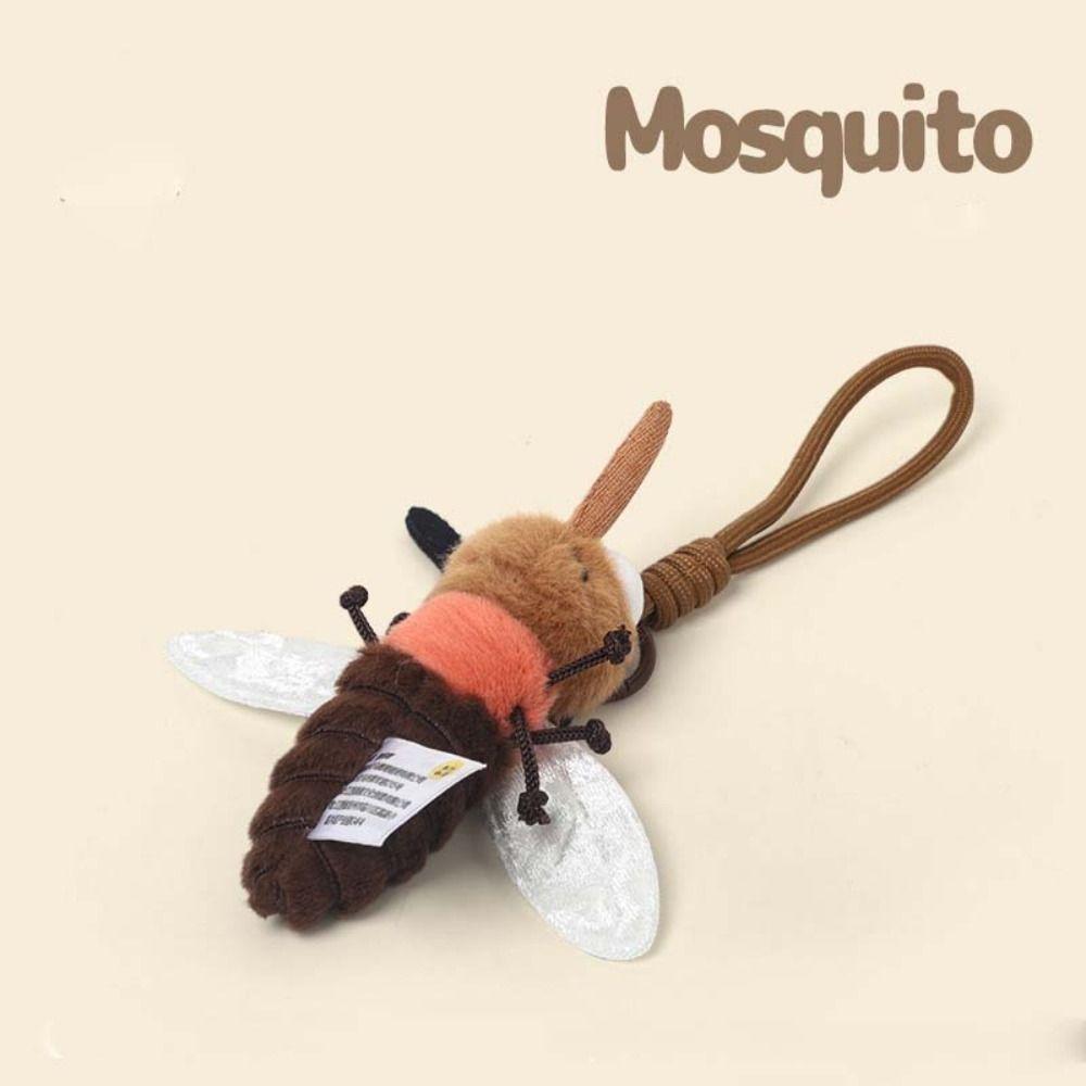 Cartoon Mosquito Plush Pendant Stuffed Animal Stuffed Mosquito Keychain For Children
