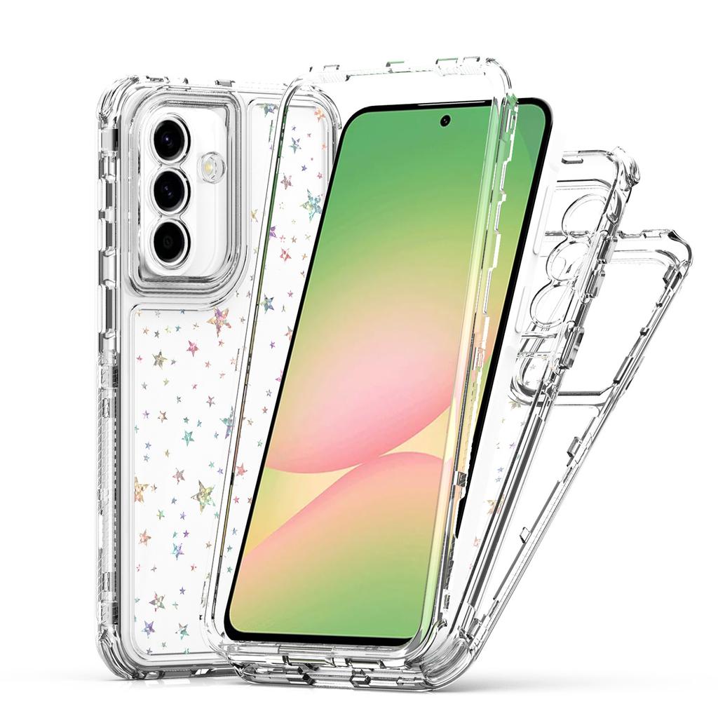 For Samsung Galaxy A57 5G Case Precise Cutouts Acrylic TPU Clear Phone Cover with Laser-printed Film