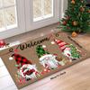 1pc Festive Christmas Gnome Welcome Doormat,Holiday Floor Mat Featuring Three Gnomes with Seasonal Charms,for Winter Home Decor