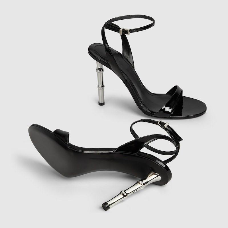 Fashion 2025 New Fashion Patent Leather Ankle Strap Women Gladiator Sandals Elegant Stiletto High Heels Summer Concise Office Lady Shoes