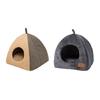 Teepee Shape Cat Cave Bed Pet Tent House Soft Cushion Anti-Slip Bottom