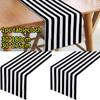 Polyester Tablecloth Simple Nordic Style Black and White Striped Table Runner for Hotel Table Cloth Coffee Table Cover Home Supplies