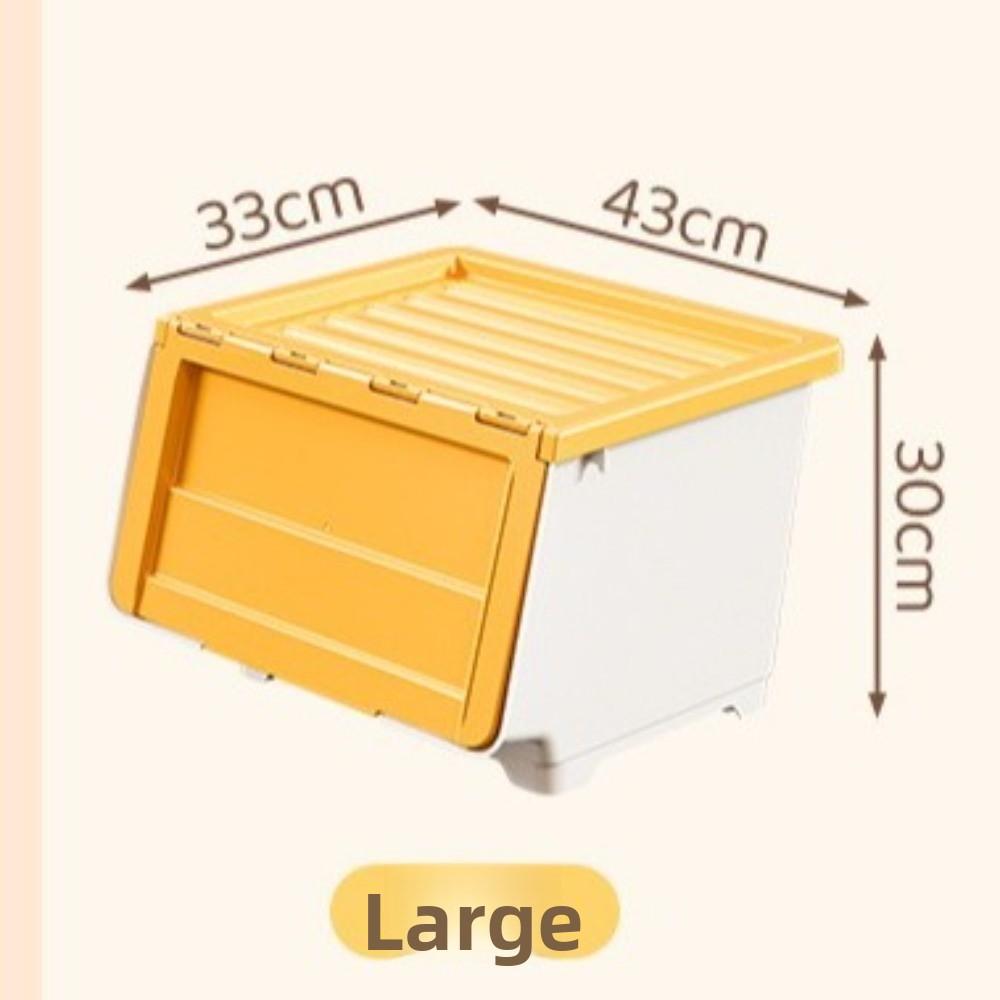Stackable Flip Cover Storage Box Multi-Size Children's Playroom Organizer  Children's Playroom