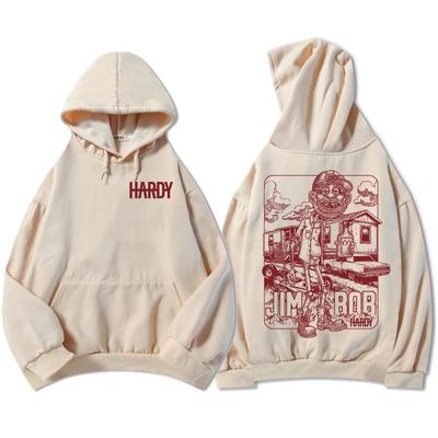 HARDY Jim Bob World Tour Hoodie Long Sleeve Fashion Hooded Sweatshirts Unisex Streetwear Autumn Graphic Print Pullovers