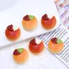 Cartoon Cat Resin Accessories: Red Bean Pie Food Toy, Cream Glue, Hair Clip, Crocs Charms Decoration, DIY Ornaments.