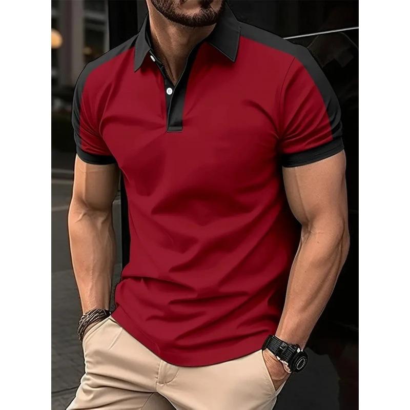 Trendy Short Sleeve Polo Shirt with Sailing Ship Print, Casual Zip Collar Style