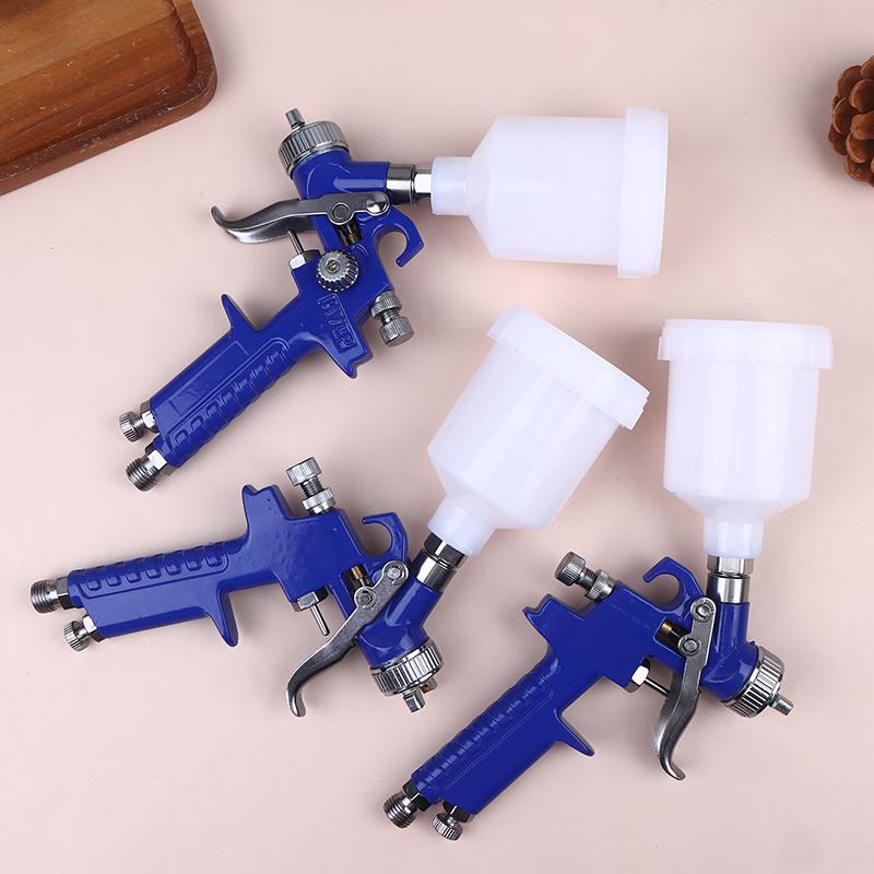 Professionelle HVLP-Spritzpistolen 0,8/1,0 mm Düse Mini 125 ccm Becher Spritzpistole Schwerkraft Airbrush Pneumatische Pistole zum Lackieren von Autos Aerograph