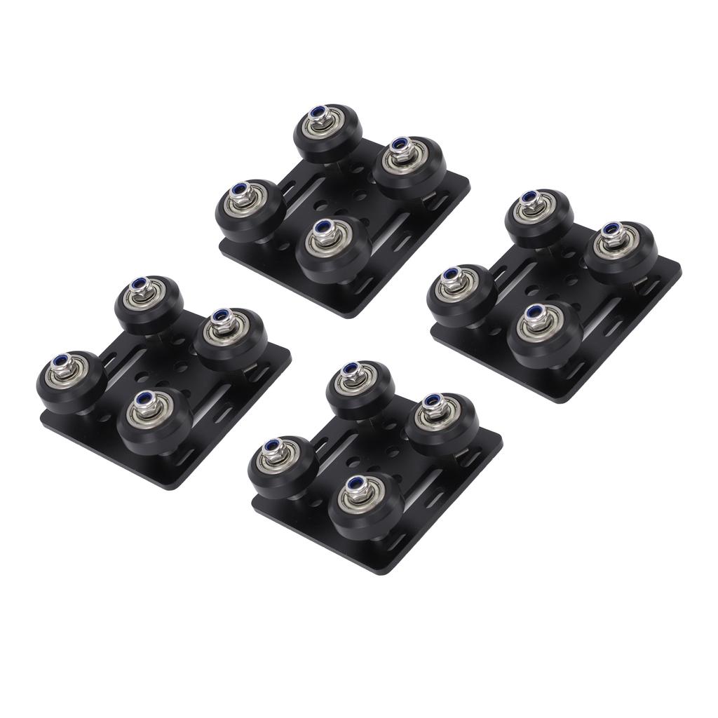 4Pcs 3D Printer Gantry Plate Board Fit for 2020V Series Extrusions Aluminum Alloy 3D Printer Extruder Back Support Plate Black