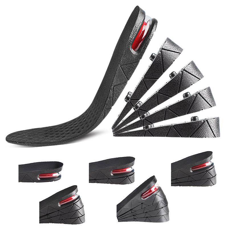 PVC Inner Heightening Insole Men's and Women's Breathable Shock Absorption Air Cushion Adjustable Invisible Combination Insole