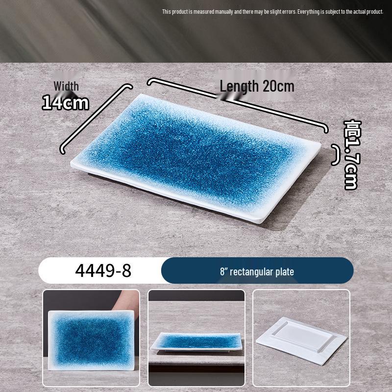 Melamine Rectangular Plate for BBQ, Grilled Meats, Cold and Fried Dishes