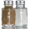 Set of 2 Vintage Glass Shakers for Salt and Pepper, Featuring A Glass Base and Stainless Steel Lid, Ideal for Kitchen Use, Dining Tables, Rvs, Camping