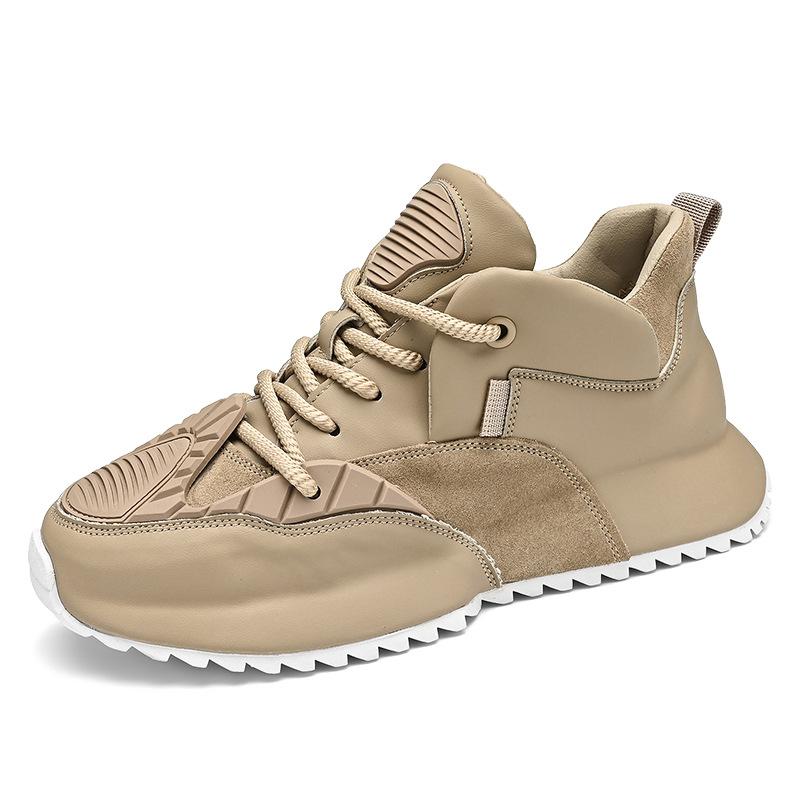 

Кожаная поверхность, мода на четыре сезона, персонализированная спортивная и повседневная обувь, корейская версия, мужская уличная обувь на платформе с увеличением высоты, для путешествий, для студентов, трендовая 44