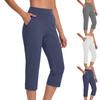 Pantalon Femme Élastique Taille Haute Coupe Décontractée Jambe Large Pantalon Long Pantalon Avec Poches