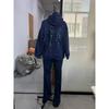 2KWEIRD Women's Shinny Sequin Angel Wings Hooded Jacket Pant Long Sleeve Loose Casual Hooded Pullover New Lady Y2K Autumn Outwears