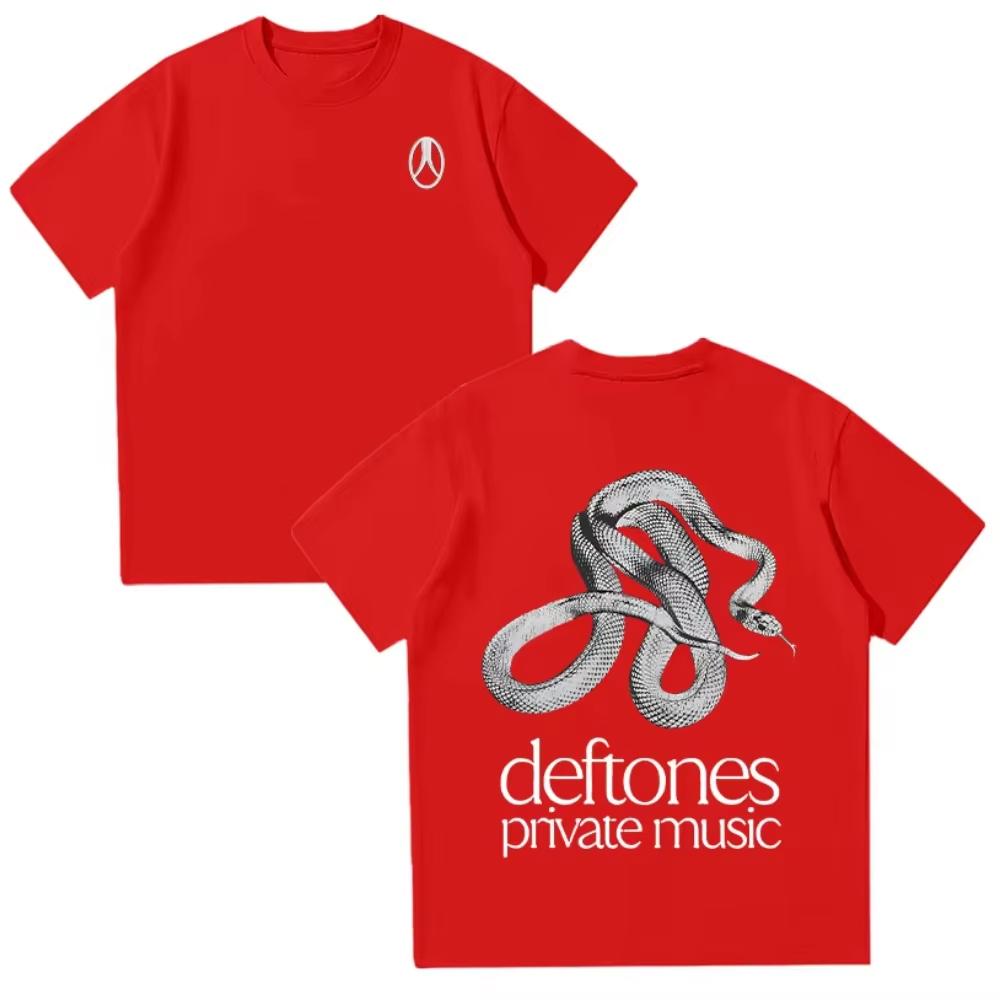 Deftones Приватная Музыка Футболка Рок Музыка Группа Футболка Летняя Металл Свитшот Дышащая Короткий Рукав Мужская Женская Модная Футболка Хлопок 4XL