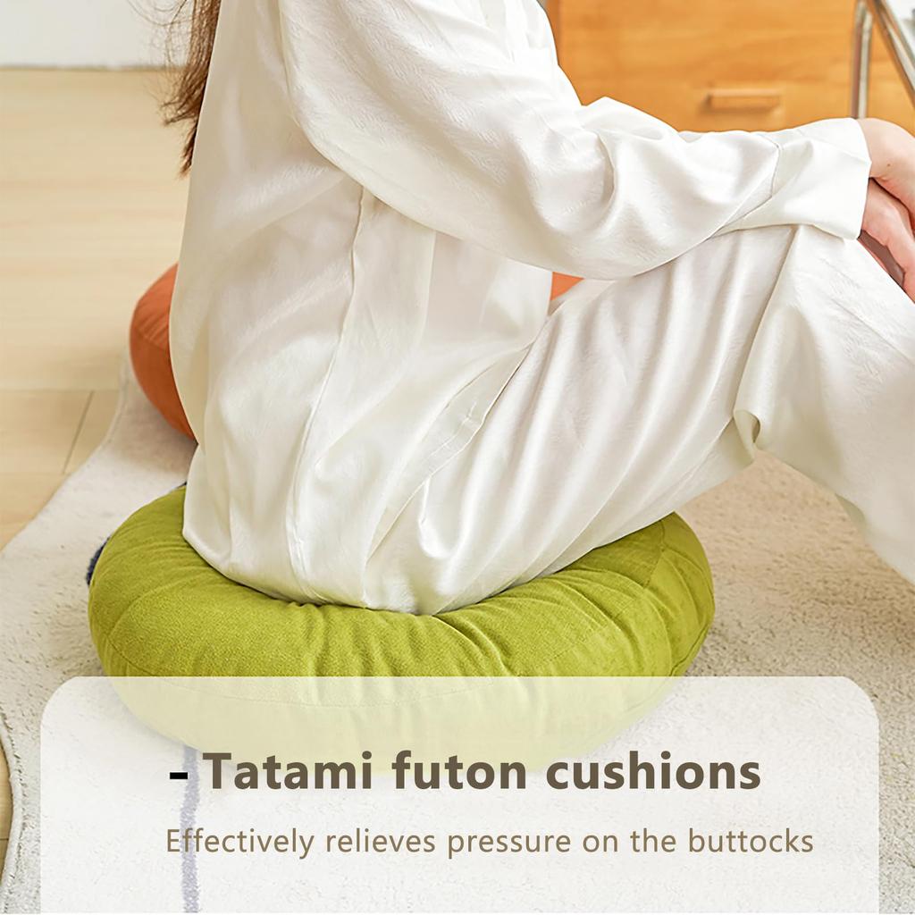 Round Floor Pillow for Adults, Meditation Floor Cushions Chenille Fabric Seat Pads Pillows Cushion for Living Room Balcony