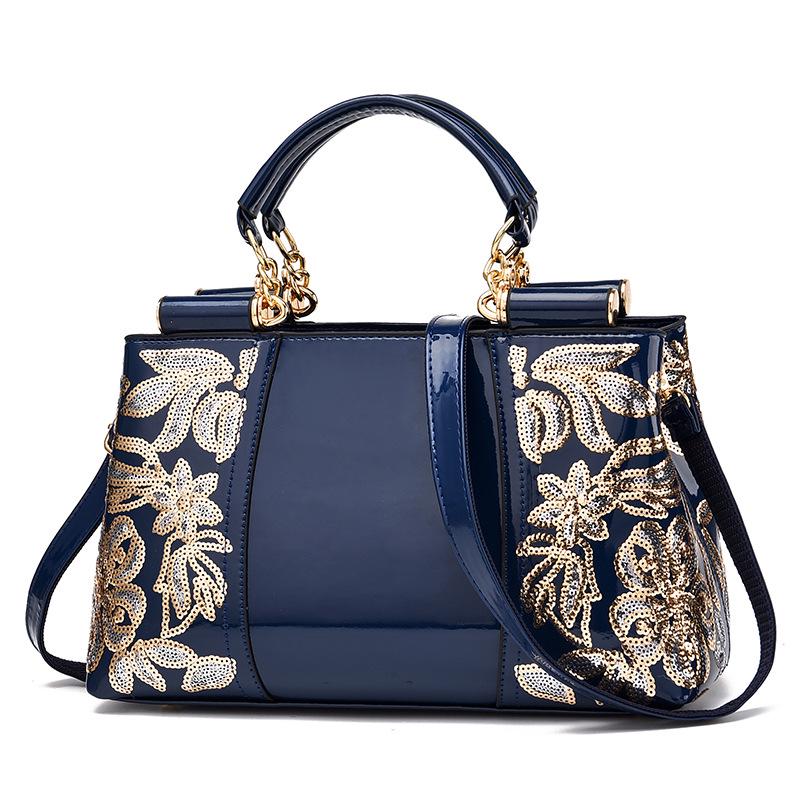 Ladies' 2026 Patent Leather Shoulder Bag: Elegant European & American Style Handbag & Crossbody for Women.