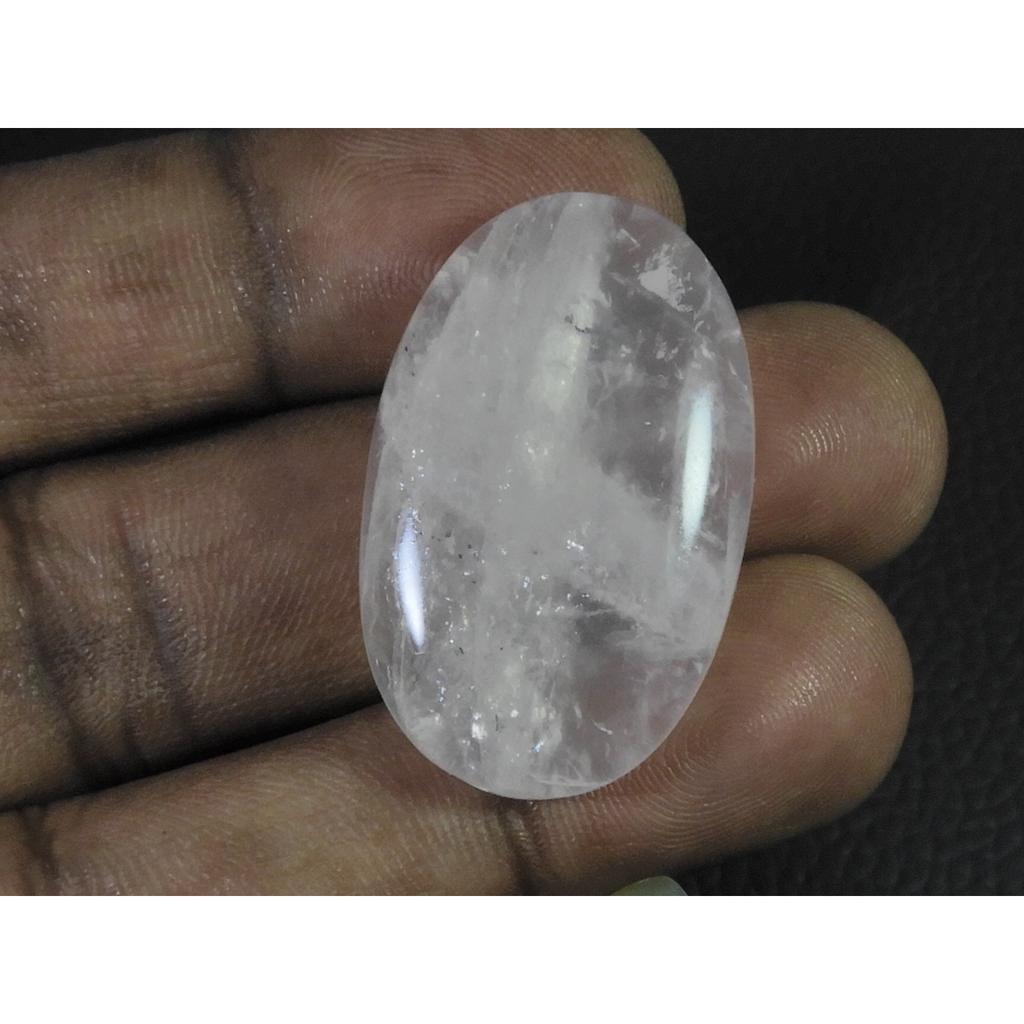 56Cts. Natural Rose Quartz Oval Cabochon Loose Gemstone 21X35X08 MM B-378