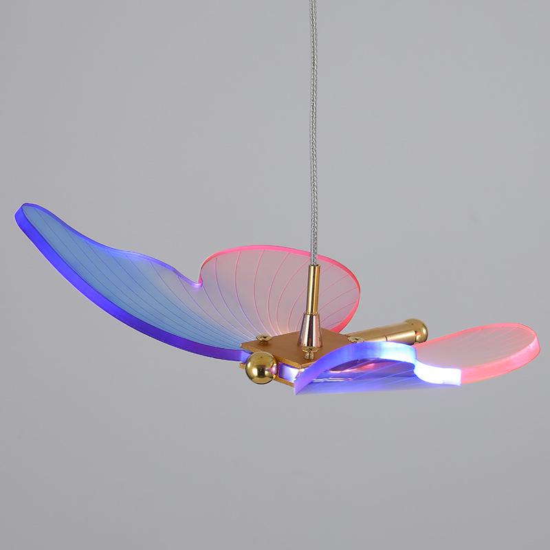 multicolor Butterfly Pendant Lights Nordic Bedroom Bedside Pendant Lamp Luxury Gold Home Decor Luminaria Hanging lamp New Lustre