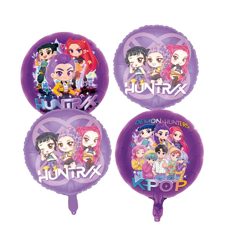 Kpop Demon Hunters Children Birthday Party Decoration Ball Number Digit 1-10 Balloon Set Baby Shower Supplies Gift Toy s Round Sensory Compression