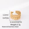 1Pcs Lady stainless steel open-ended ring, extravagant accessory ring, hollow finger ring